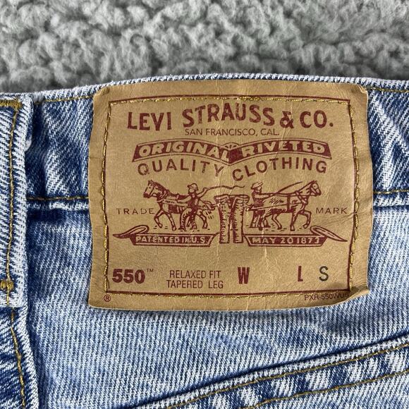 VINTAGE LEVIS 550 JEANS WOMENS 11 SHORT BLUE FITS 30x29 RELAXED TAPERED LEG 90s - Picture 7 of 11